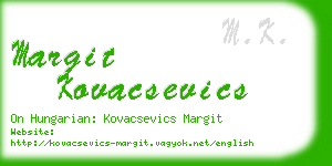 margit kovacsevics business card